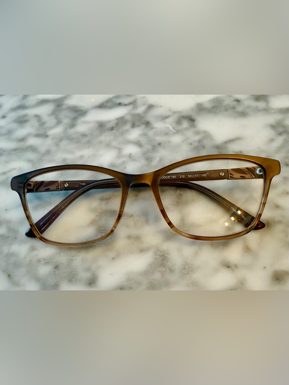 Tres Jolie by Marchon Eyeglasses 57-17-140 Brown Diamond Women Frames Only